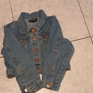 Kids Denim Jacket with Copper Butterfly Buttons